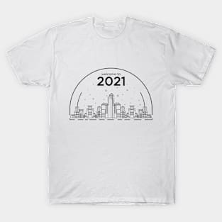 lineart city illustration T-Shirt